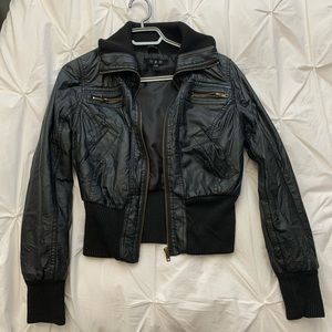 fake leather jacket